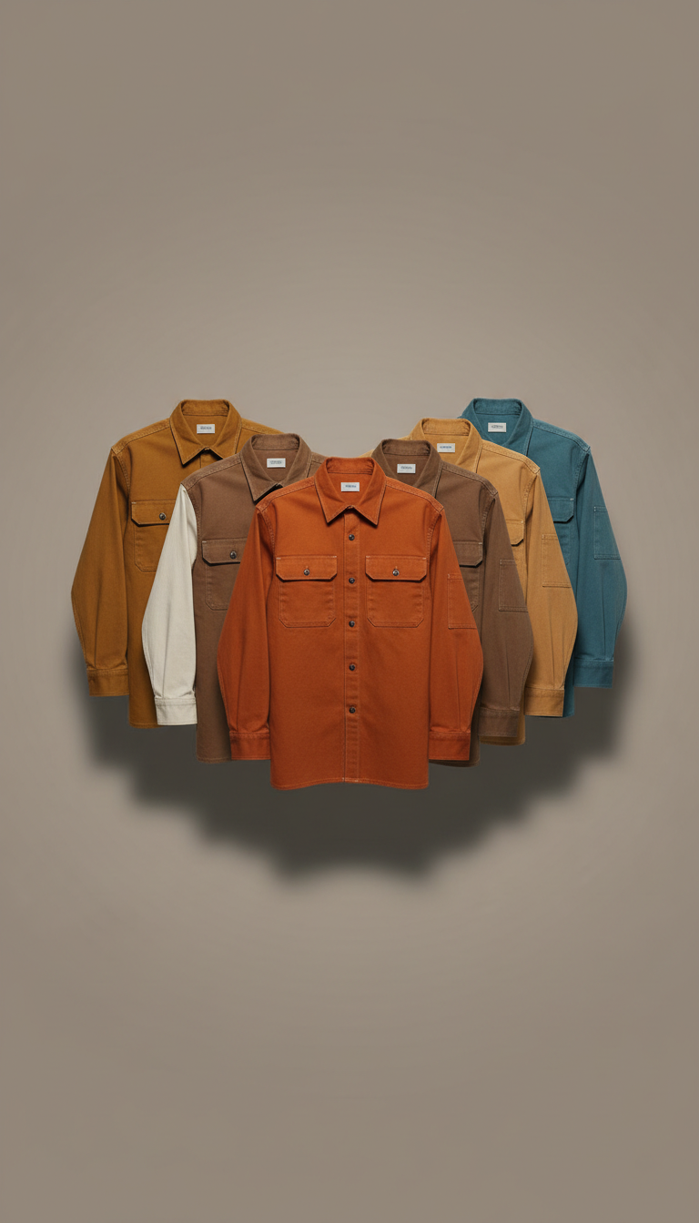 Reinforced cotton double-stitch shirt