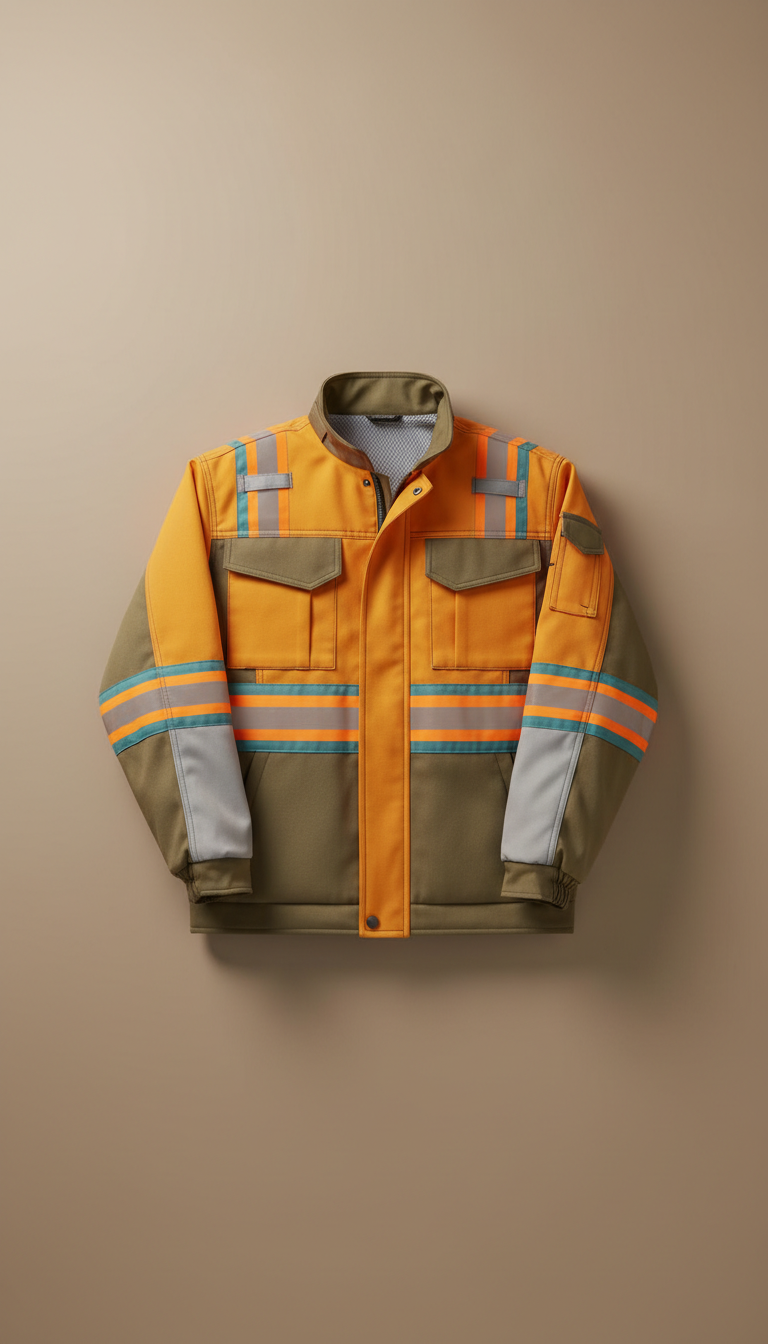 High-visibility ripstop work jacket